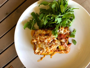 Lasaña de calabacín y ternera