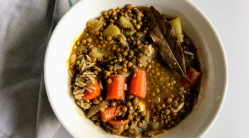 lentejas estofadas con caldo de huesos