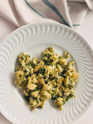 Revuelto de setas, trigueros y ajetes