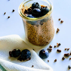 chía, pudding de chía, chía con frutas