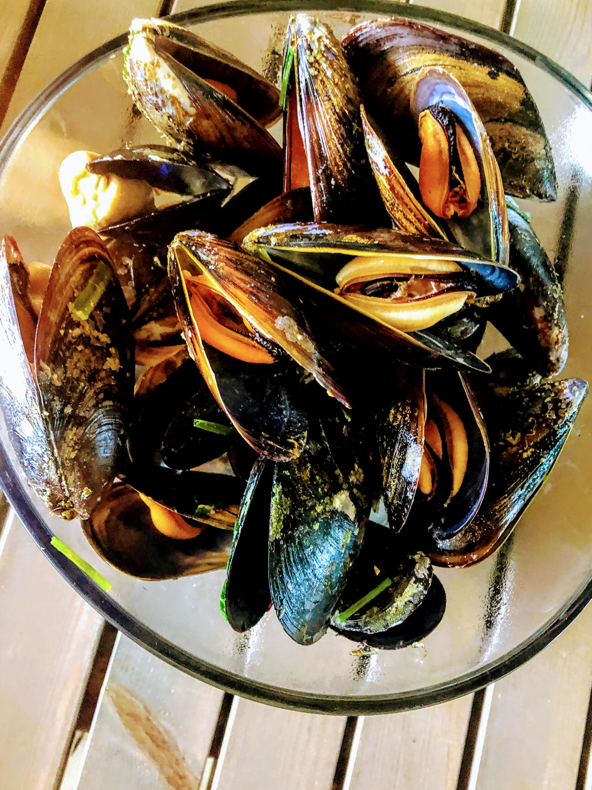 Mejillones al vapor